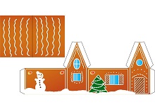 ocuklar iin hazr ev model maketi ablonu, paper craft model house
